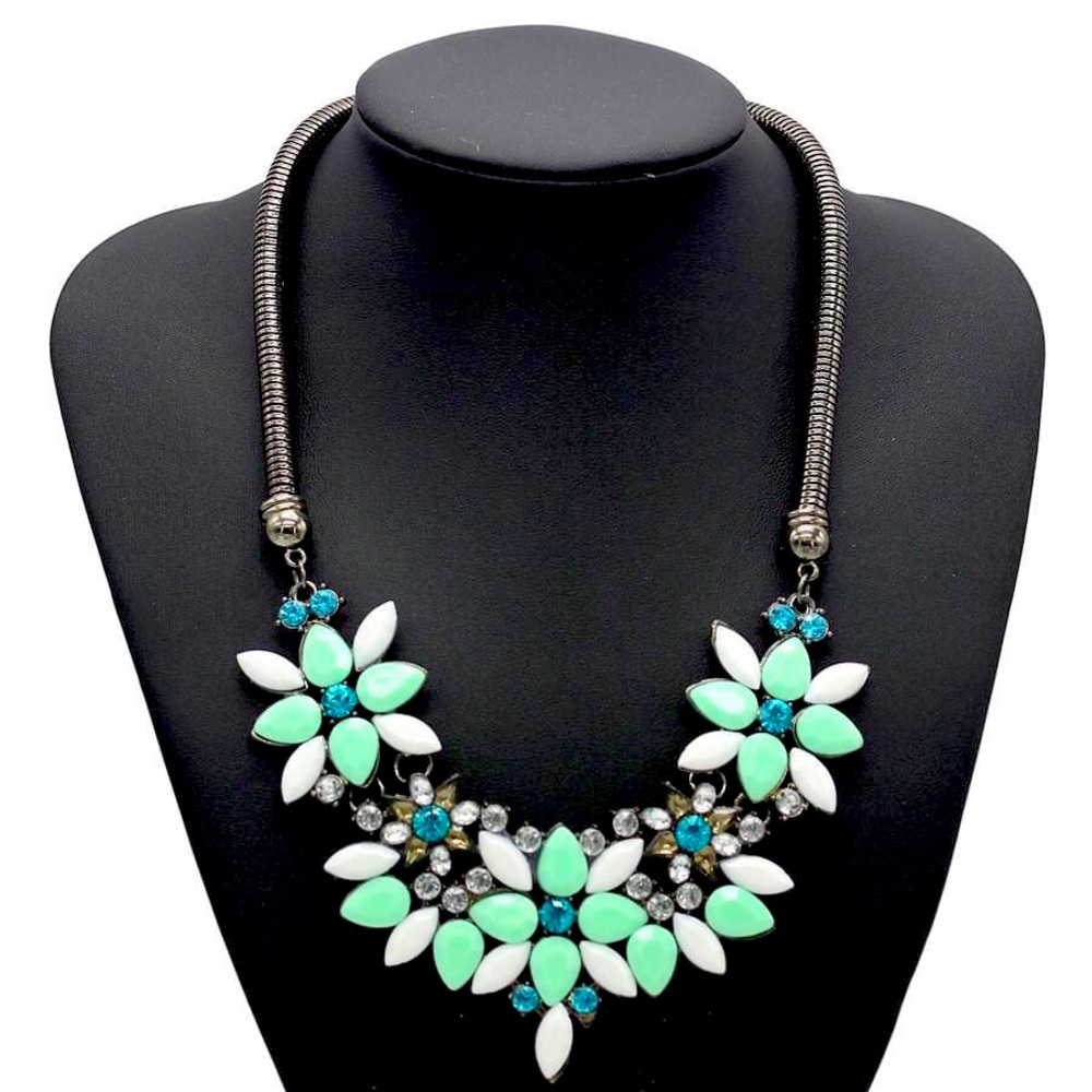 Turquoise, Mint , white  necklace